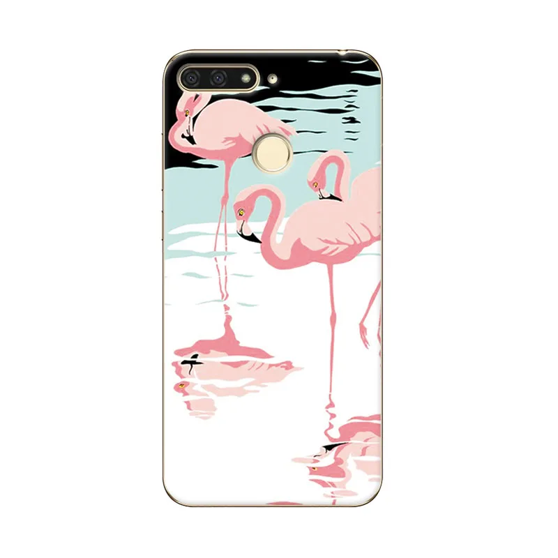 Suave Fundas para Huawei Y6 primer 2018 paisaje funda del teléfono para Huawei Y 6 primer 2018 Capa suave de silicona TPU casos de la cubierta 5,7 \