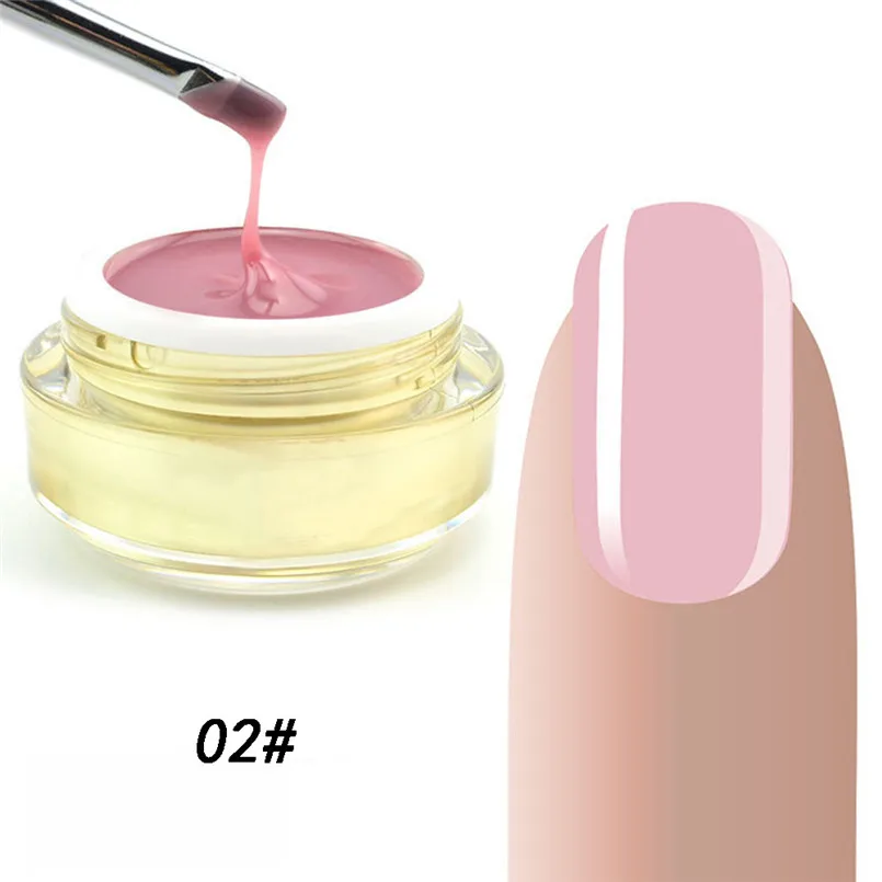 New 6 Colors Gel Polish Thickness Builder Gel Nails Pink Finger UV Base