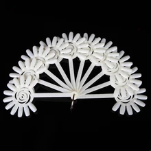 10pcs/set Nail Art Rose Flower Shape False Tips Color Card Display Shelf Palette Wheel Design UV Polish Practice Board Manicure