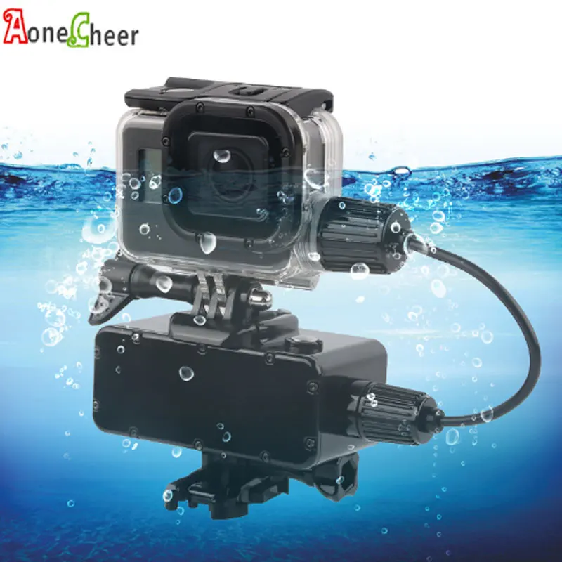 

Waterproof Charger Housing Case 5200mAh External Mobile Power Bank for GoPro Hero 7/6/5/4/3/3+ /xiaoyi 4k/sjcam/mijia 4k camera
