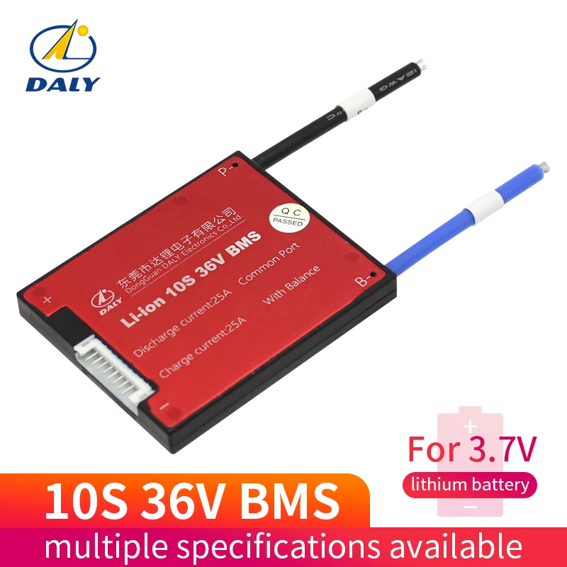 Daly Battery pack bms 10S 36V 15A 25A 35A 45A 60A BMS Used for 36v 10ah 35ah 60ah battery 60A continuous With balance function