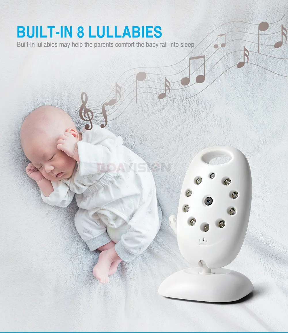 best cheap outdoor security camera VB601 Video Baby Monitor Wireless 2.0'' LCD Babysitter 2 Way Talk Night Vision Temperature Security Nanny Camera 8 Lullabies door security camera