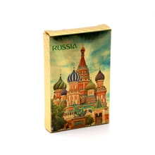 Новинка, Россия, покер, 24 K, золотая фольга, игральные карты, ПВХ пластик, водонепроницаемые, прочные, карты для покера, стандартные игровые карты