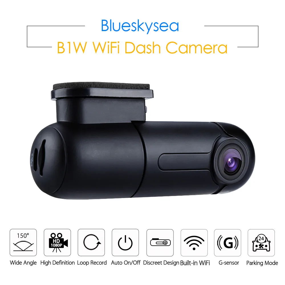  Blueskysea B1W HD Dvr Camera Car Camera 1080P Dash Cam Wifi Night Vision 360 degrees Capacitor Driv