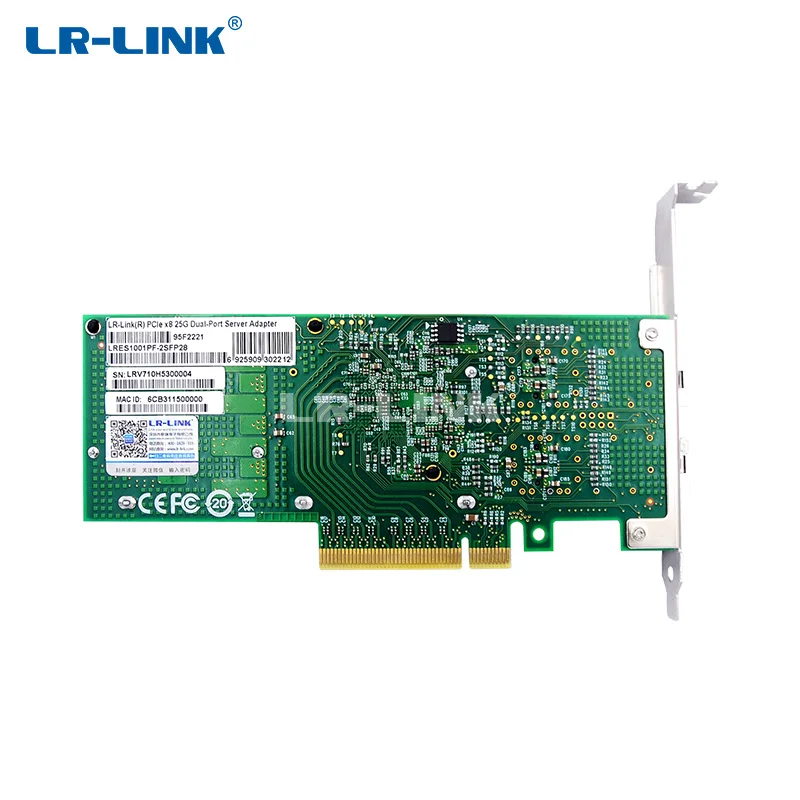 LR-LINK 1001PF-2SFP 25 Gb Волоконно-Оптический Ethernet адаптер PCI-Express с двумя портами сетевой карты Lan контроллер INTEL XXV710