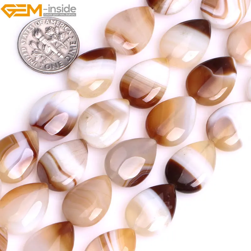 

Natural Drop Bostwana Agates Stone Beads For Jewelry Making 13X18mm 15inches DIY Jewellery FreeShipping Wholesale Gem-inside