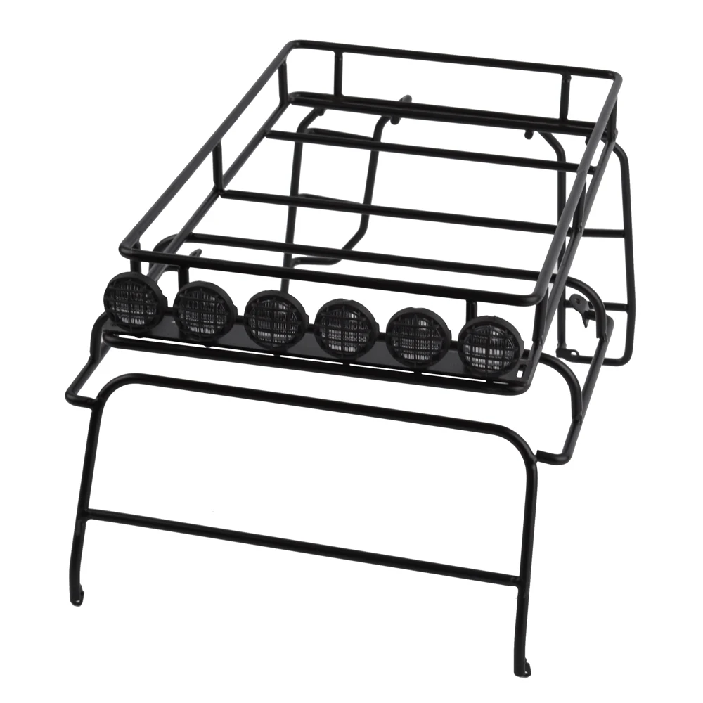 RC Crawler D90 Roof Rack And Multi-function LED Light for AXIAL SCX10 D90 Crawler Luggage Rack Tray Climbing RC Car Metal Luggag RC Crawler D90 Roof Rack And Multi-function LED Light for AXIAL SCX10 D90 Crawler Luggage Rack Tray Climbing RC Car Metal Luggag