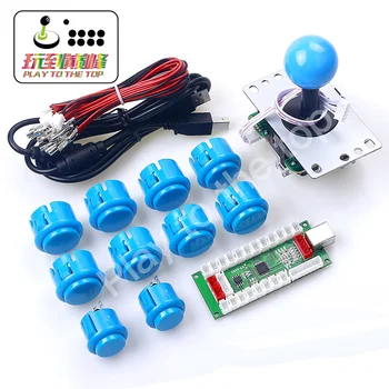 

PC PS3 Android XBOX 360 For Windows 4 In 1 USB to Arcade Joystick Encoder Board + 4/8 Way Switchable Joystick + 10 Push Button