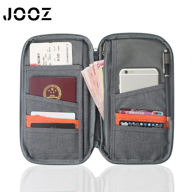 JOOZ Travel Passport Credit ID Card Holder Cash Organizer Bag Purse