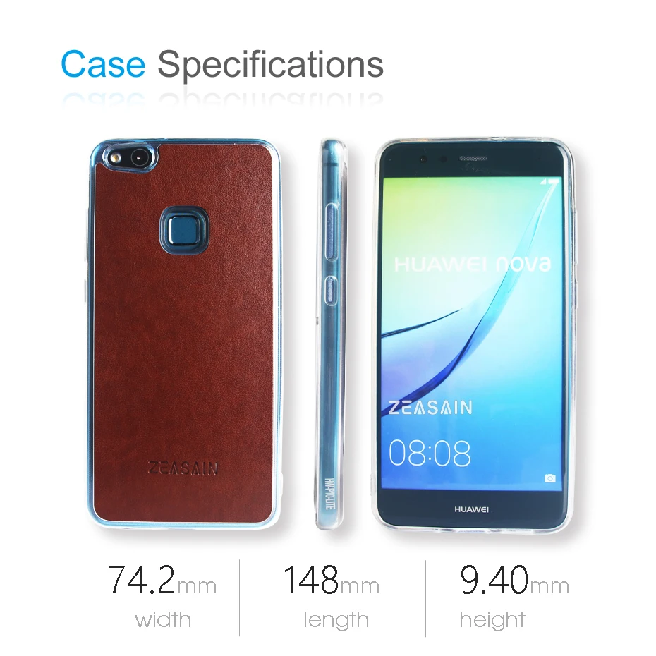 Original ZEASAIN Luxury Soft PU Leather Clear TPU Cover Case for Huawei P10 Lite Nova Lite P10lite Fashion Shockproof Coque  (13)