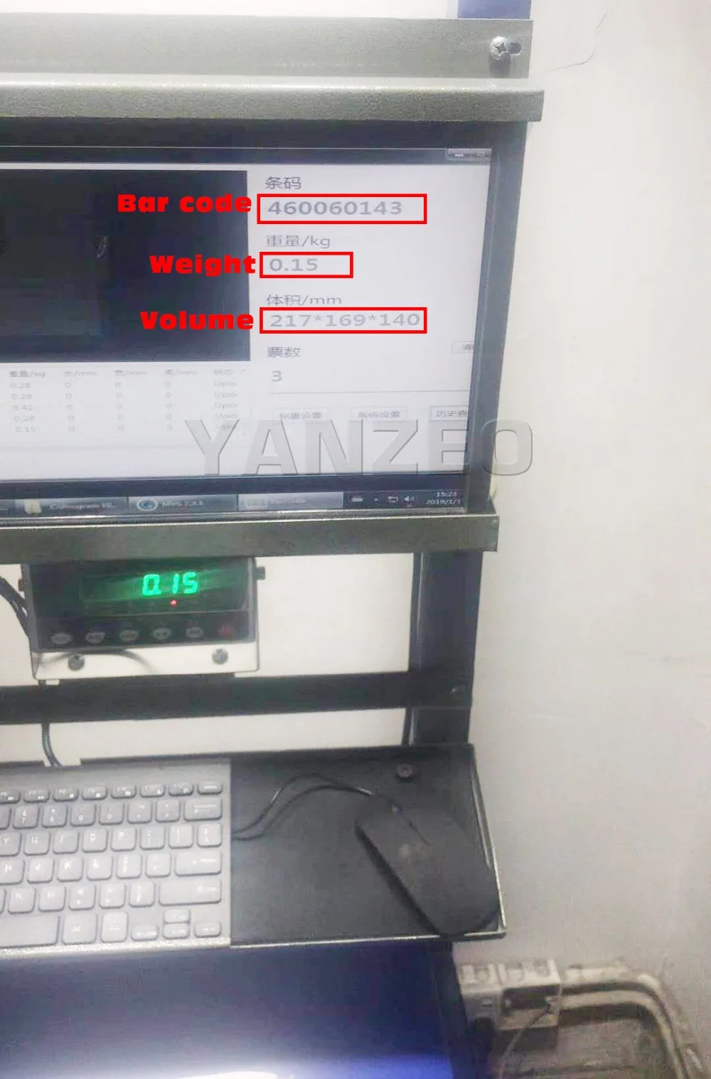 YANZEO S9000 логистики выразить объем Вес быстрое измерительный прибор товара сканер