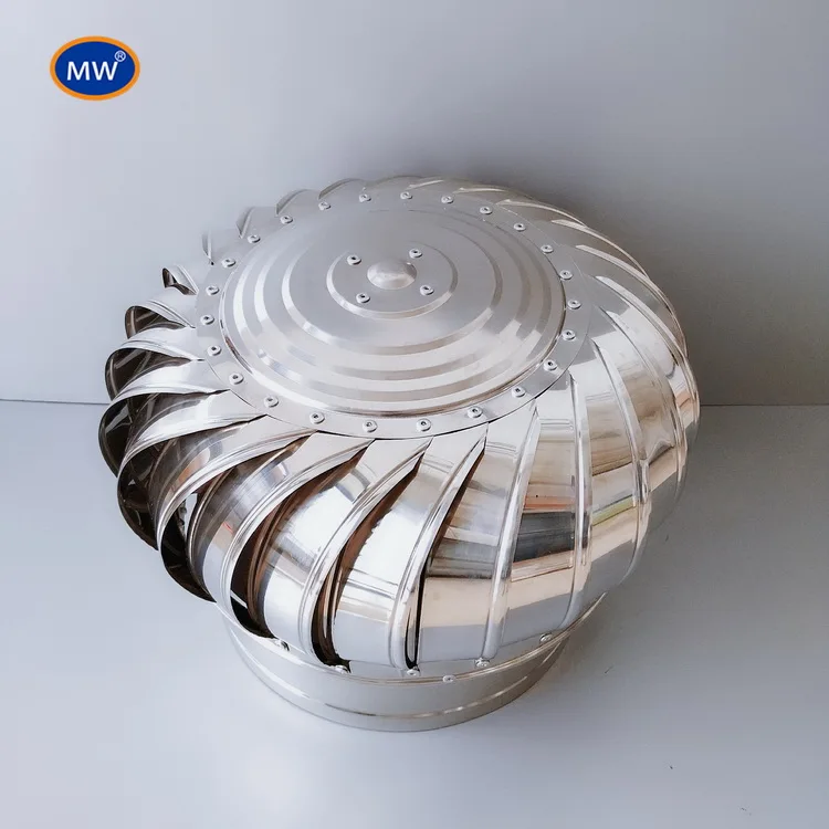 

300/400mm Assembled stainless steel wind driven rotating chimney spinner cool powerless roof turbine ventilator