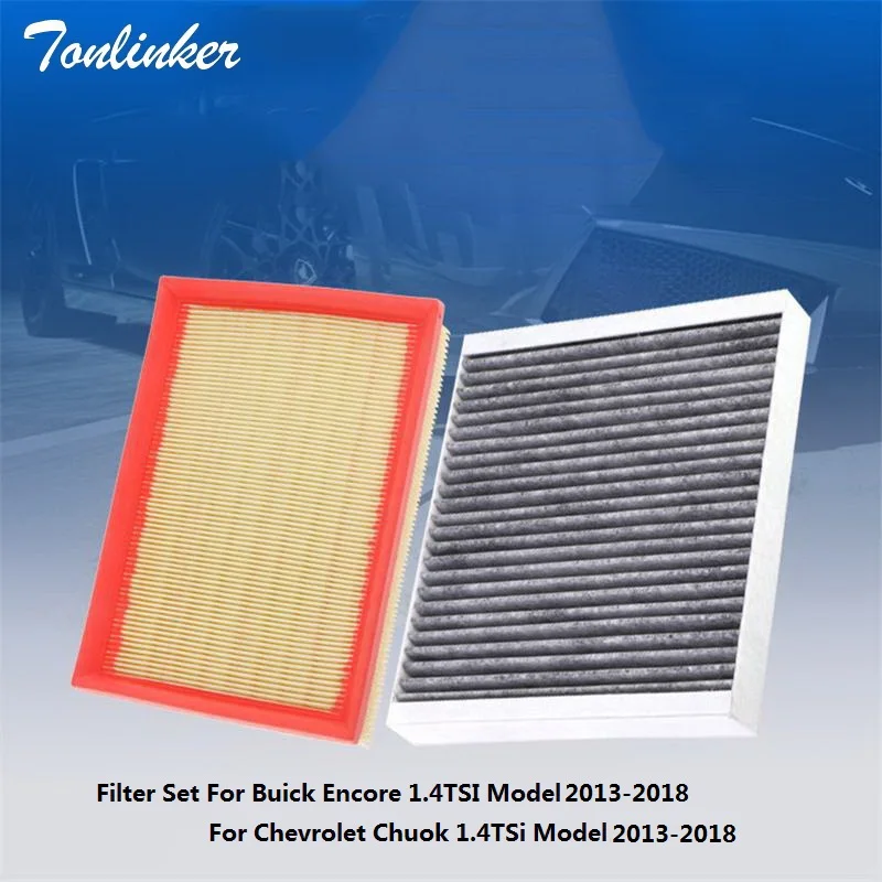 Tonlinker 2 Pcs Engine Air Filter And Cabin Air Filter Set For