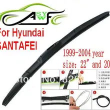 Лезвие стеклоочистителя для hyundai SANTAFEI 1999-2004 лет, размер 2" 22", мягкие резиновые щетки стеклоочистителя 2 шт./пара