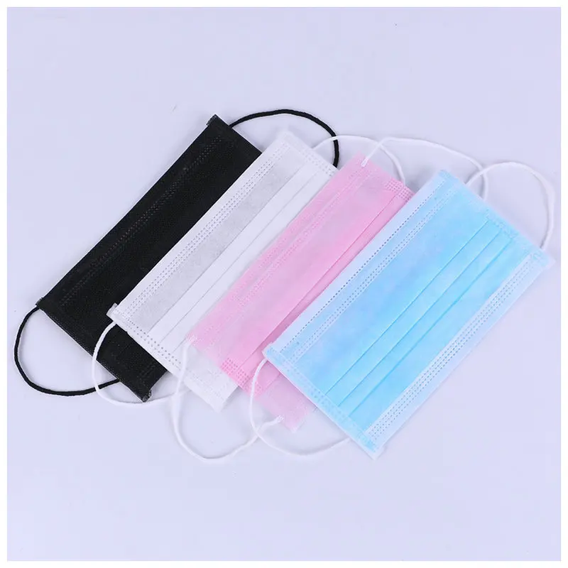 

20PCS multicolor Non Woven Disposable Face Mask 3 Layers Medical dental Earloop Anti-Dust Face Surgical Masks