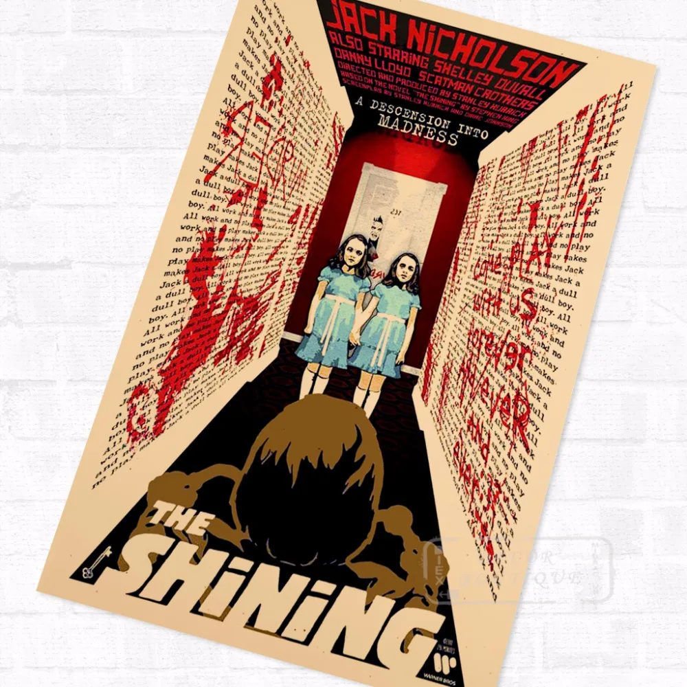 

The Shining Horror Film Movie Propaganda Vintage Retro Kraft Poster Decorative DIY Wall Canvas Sticker Home Bar Art Posters Deco