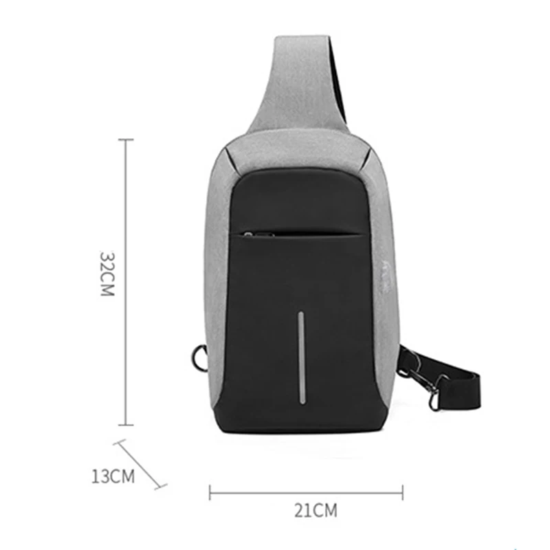 KAKA Мода USB зарядка Грудь сумка мессенджер сумки через плечо мужские новые сумки на плечо водонепроницаемые короткие поездки противокражная сумка для мужчин