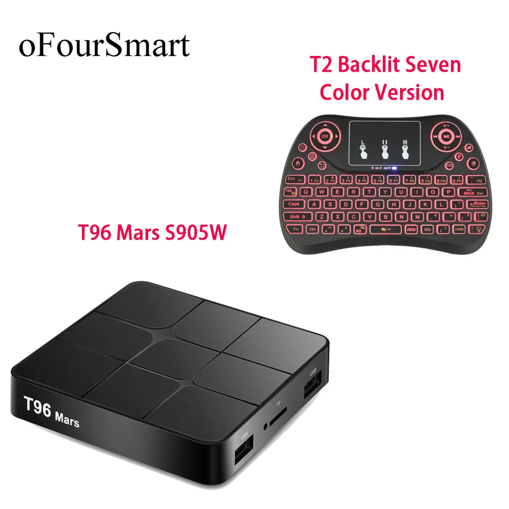 Новейший T96 Mars Android 7 1 ТВ-приставка Amlogic S905W четырехъядерный процессор BT Гб 2 RAM 8 16 ROM