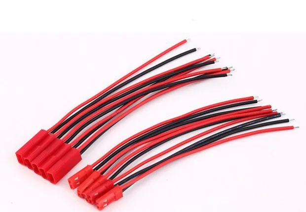 Jst Connettore Spina Del Cavo Di Plastica Gel Di Silice Linea Maschile Femminile 1Pair 100 Millimetri 22Awg