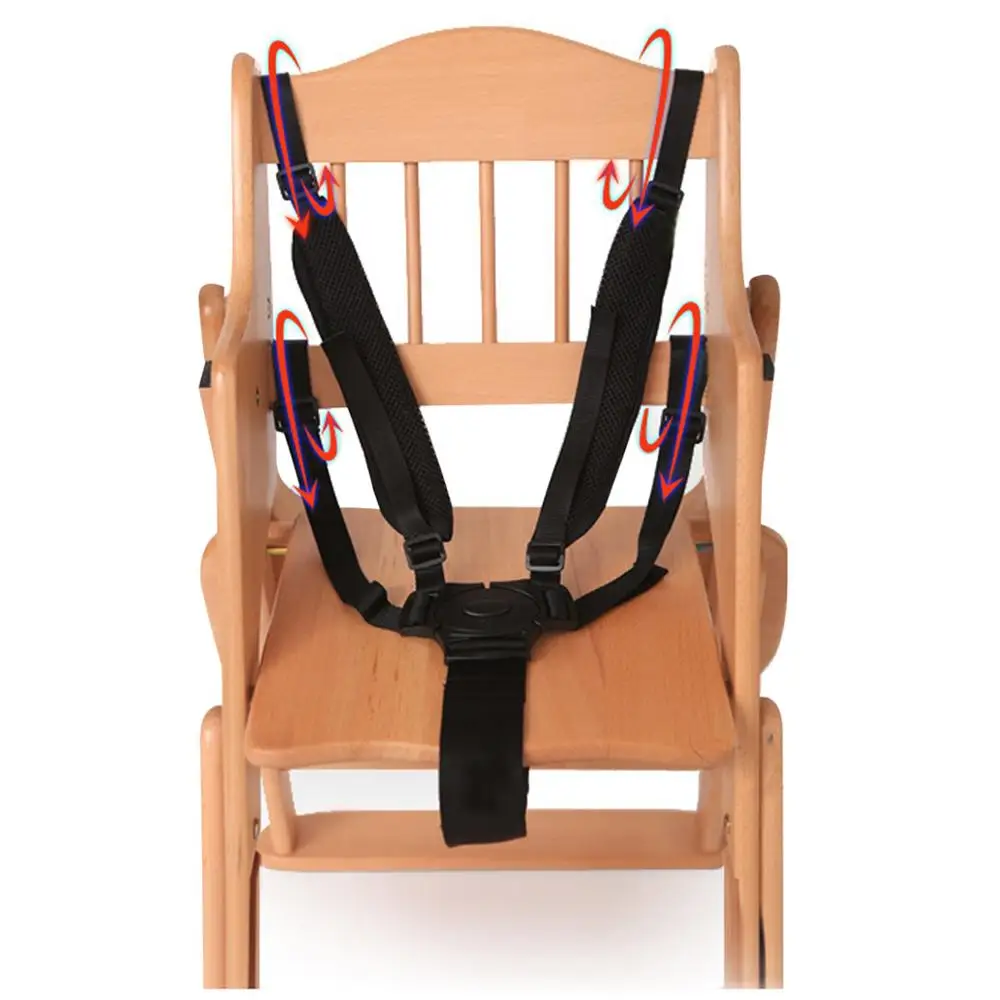Универсальный Детские 5 точка жгут безопасный ремень ремни безопасности для высокое сиденье для коляски коляска багги детская коляска 360