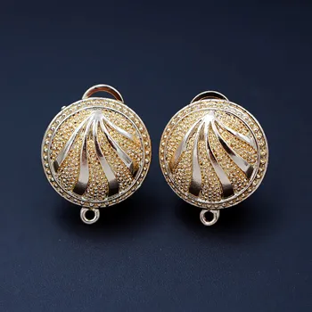 

Clip Back Earrings Post Circle Base Hanging on Earrings Connector Linkers for DIY Fashion Tassel Drop Earrings Jewelry Making