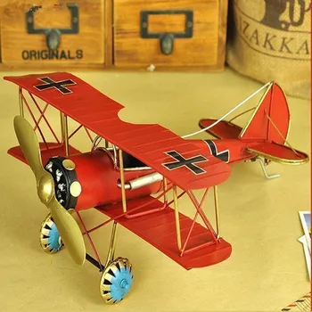 

Model simulation of retro aircraft Tin handicraft decoration American-style small ornaments in living room of creative home