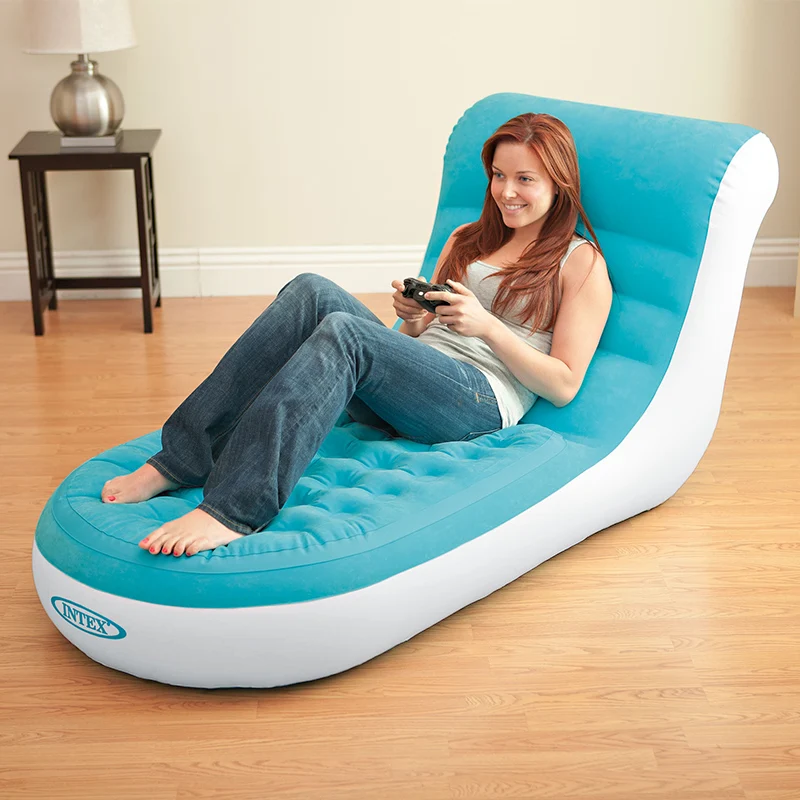 INTEX высокое качество складной сильный водонепроницаемый удобный надувной диван кемпинг надувной коврик с насосом