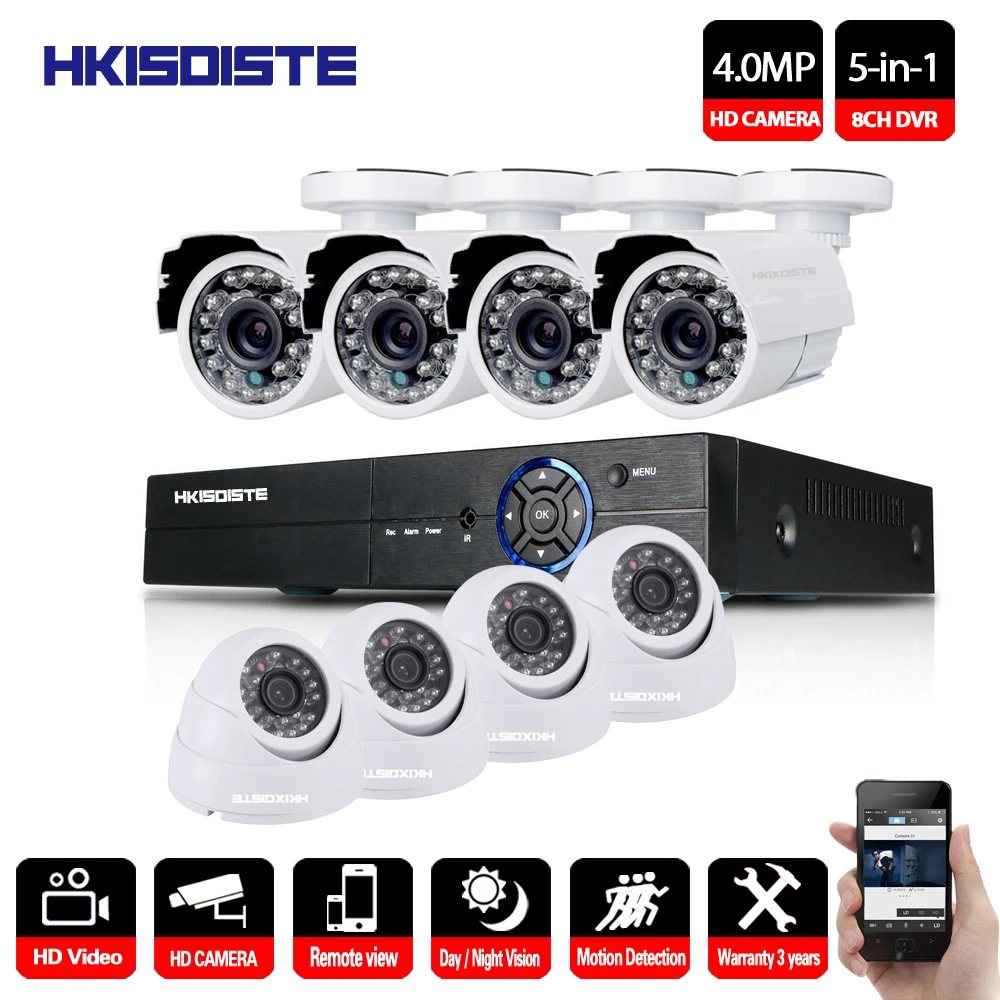 8CH 4MP HDMI DVR Outdoor AHD 4MP CCTV Camera System Home Security 8 Channel Video Surveillance Night Vision Kit 8CH 4MP HDMI DVR Outdoor AHD 4MP CCTV Camera System Home Security 8 Channel Video Surveillance Night Vision Kit