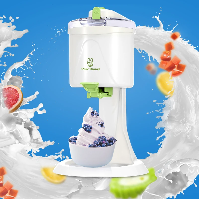 

1L 220V Ice Cream Maker Kids Home Soft Serve F rozen Fruit F rozen Dessert Yogurt Machine Maker Milkshake Machine