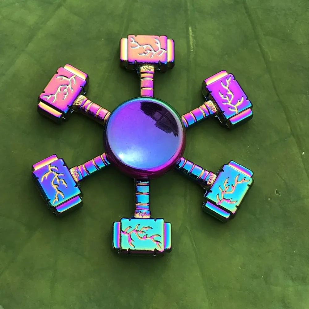 Spinning Top Fidget Spinner Electroplated Metal Color EDC ABS Ha