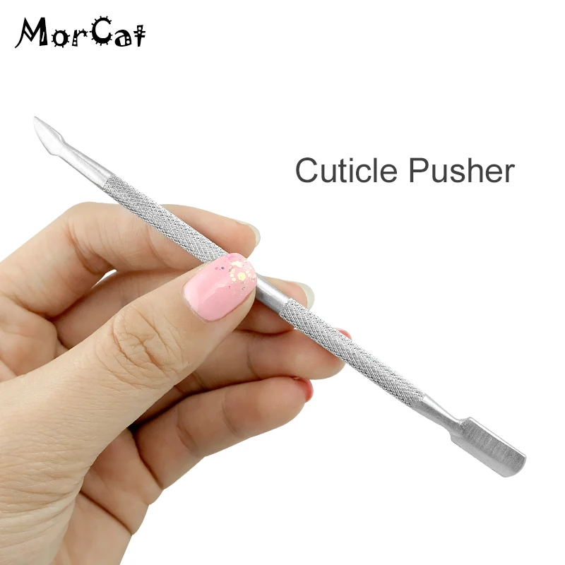 Order Price of  MorCat Cuticle Pusher Dead Skin Remover Manicure Stainless Steel Nail Cuticle Pusher UV Gel Polish 