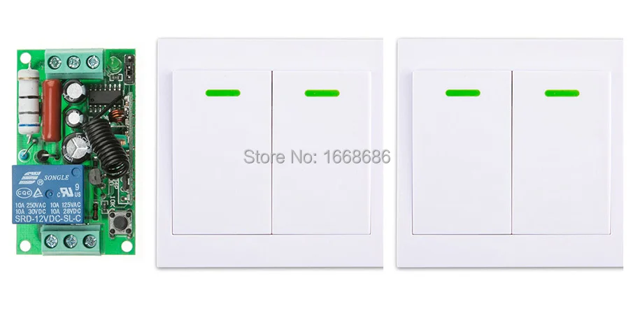 

New digital Remote Control Switch AC220V Receiver+2* Wall Transmitter Wireless Power Switch 315MHZ Radio Controlled Switch Relay
