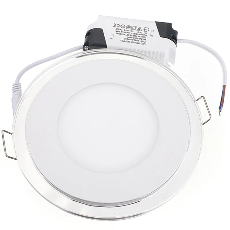 smart led downlights 1pc Double Color LED Downlight 10W 15W 20W Recessed LED Indoor Lighting Ceiling Panel Light Round Shape 110V 220V + Driver dimmable led downlights