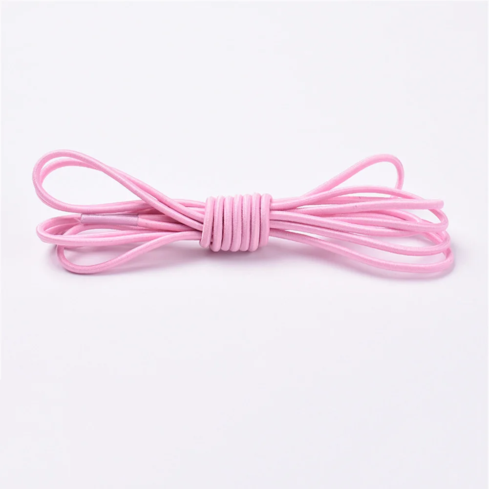 1 пара стрейч шнурки круглый Multi цвет эластичная лента Высокая эластичность Шнурки Дешевые ленивый без галстук блокировки конфеты цветные
