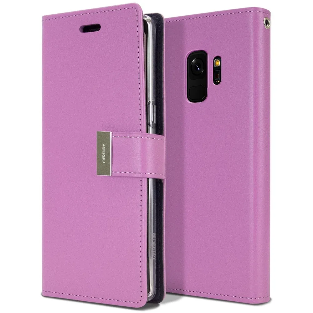Чехол бумажник из натуральной кожи Mercury Rich Diary для Samsung Galaxy S20 Ultra S8 S9 S10 Plus Note 8 9 10