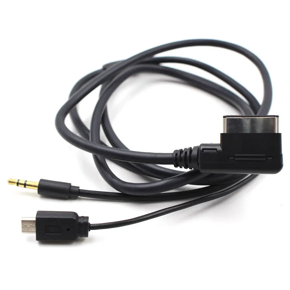 For Audi VW AUDI AMI MDI BOX to Micro USB Charger AUX Audio Adapter Cable (1)
