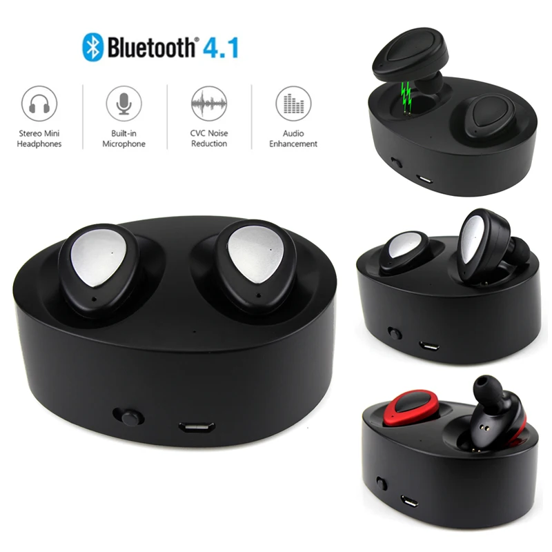 

Daono TWS K2 Bluetooth 4.1 True Wireless Stereo earphones headset handsfree earbud with MIC charging box for smartphones