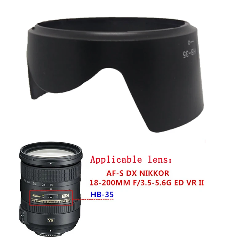 10pcs/lot HB-32 HB-34 HB-35 HB-37 HB-39 HB-N106 HB-45 HB-46 HB-69 camera Lens Hood for nikon lens camera - ANKUX.COM