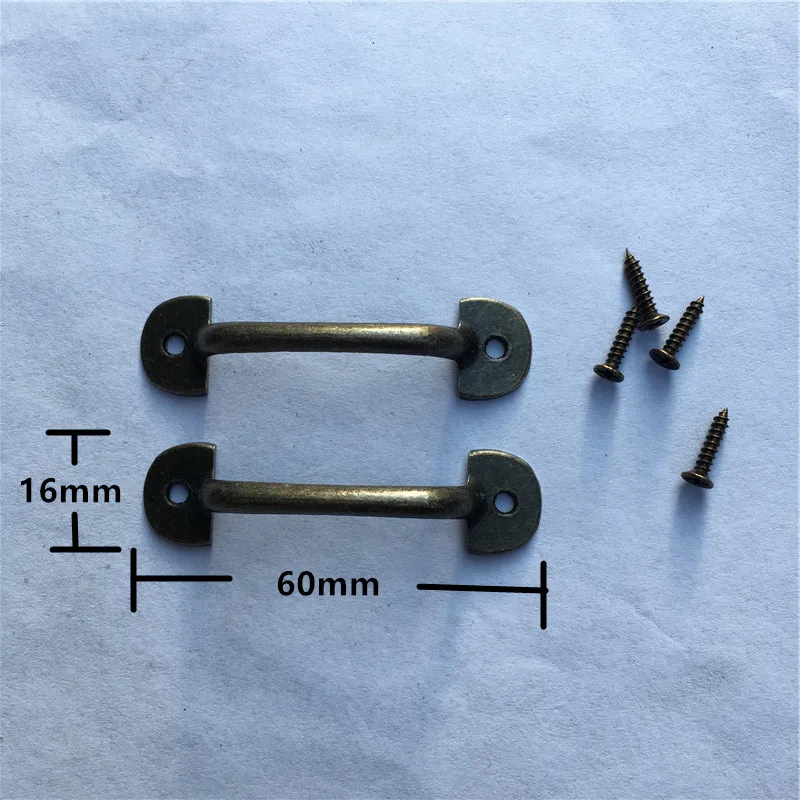 

Bronze Zinc Alloy Mini Drawer Handle,Vintage Wooden Box,Cabinet,Storage Box Handle,60*16mm,10Pcs