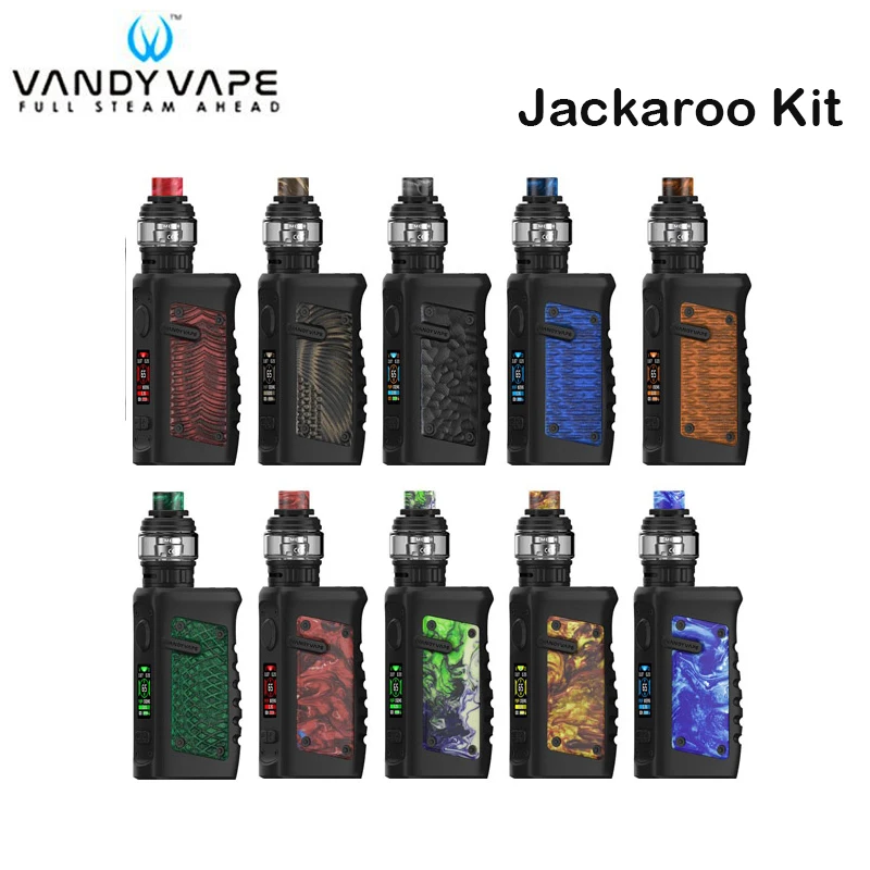 Оригинальный Vandy Vape JACKAROO Kit Box Mod 100 Вт с баком сетчатой катушкой электронная