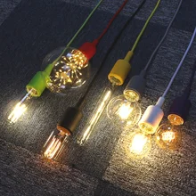 Ретро светодиодный E27 3W 220V Светодиодный светильник Эдисона теплый желтый винтажный COB светодиодный энергосберегающий светильник с держателем