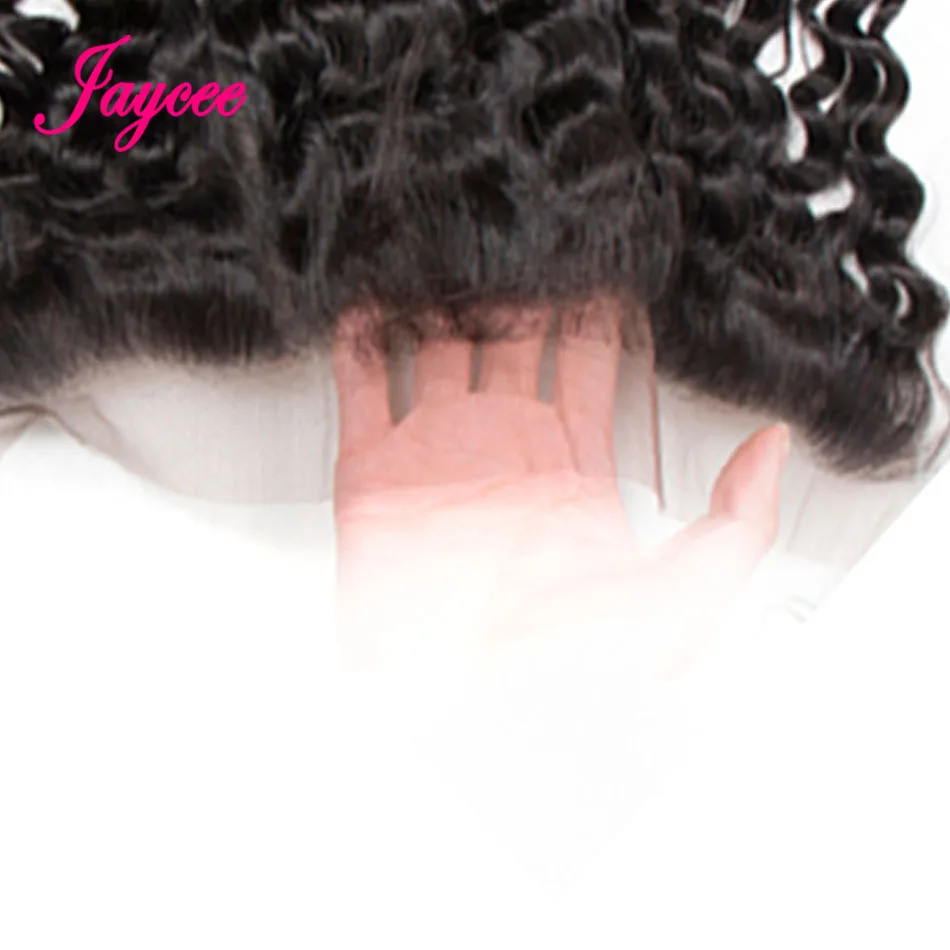 Jaycee Hair Peruvian Deep Wave Hair Lace Frontal 13*4 Ear to Ear One Piece 10-20 Inches Remy Human Hair Closure Frontal