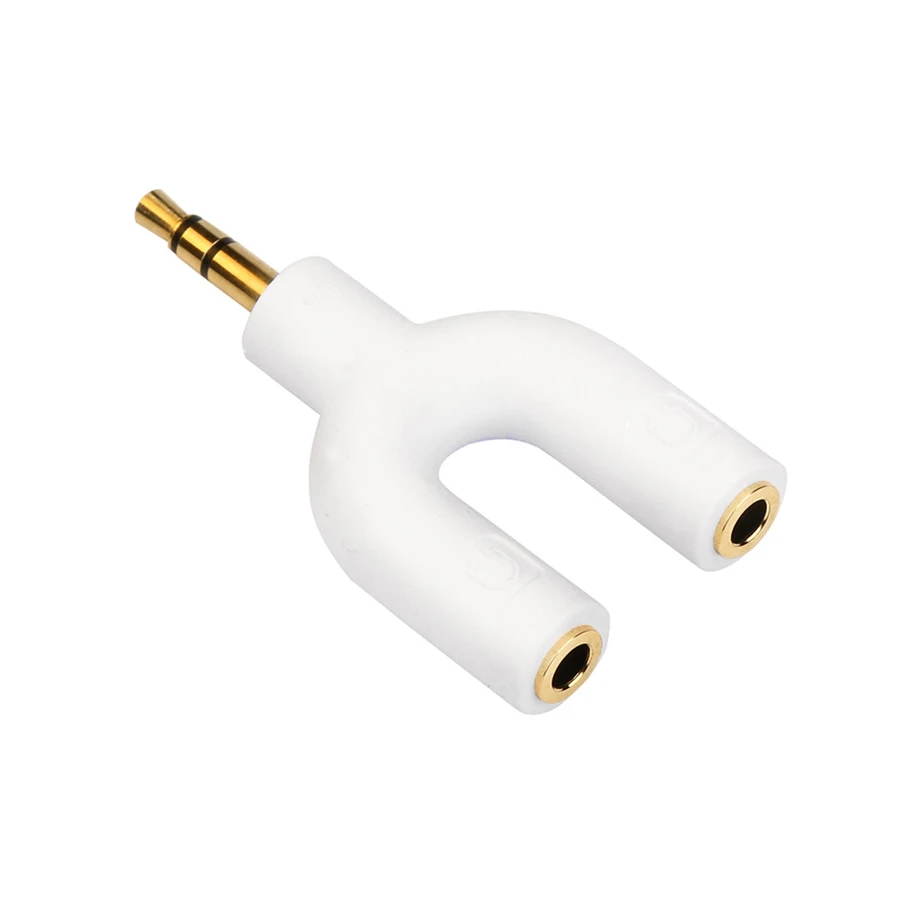 

Audio Splitter Adapter U Jack Male to 2 Female M/F 3.5mm Stereo Earphone Headphone MP3 Cellphone