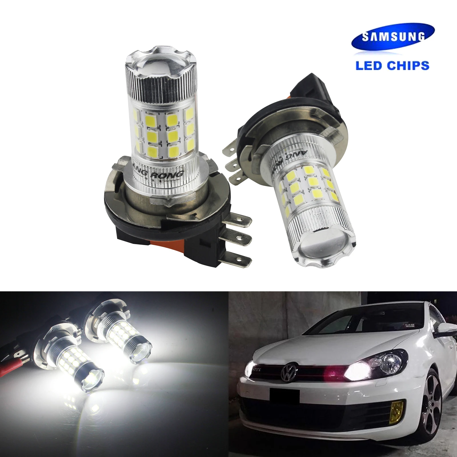 ANGRONG 2 шт. H15 64176 лампы SAMSUNG 30 Вт светодиодный дневного света для Audi VW BMW Ford Benz