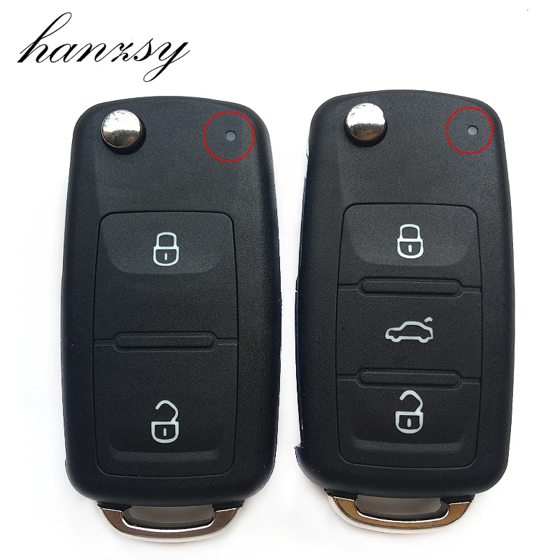 

2 3 Button Car key Case Cover For VW volkswagen touareg Golf Polo Tiguan Jetta Beetle MK6 Folding Flip key shell Fob 5K0837202AD