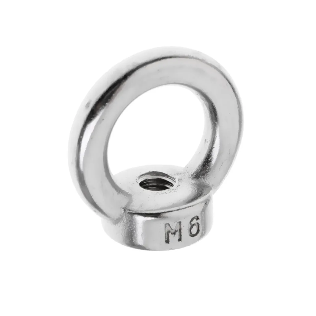 M6/M8/M10/M12-M22 304 Stainless Steel Lifting Eye Nut Ring Shape Nuts 6mm