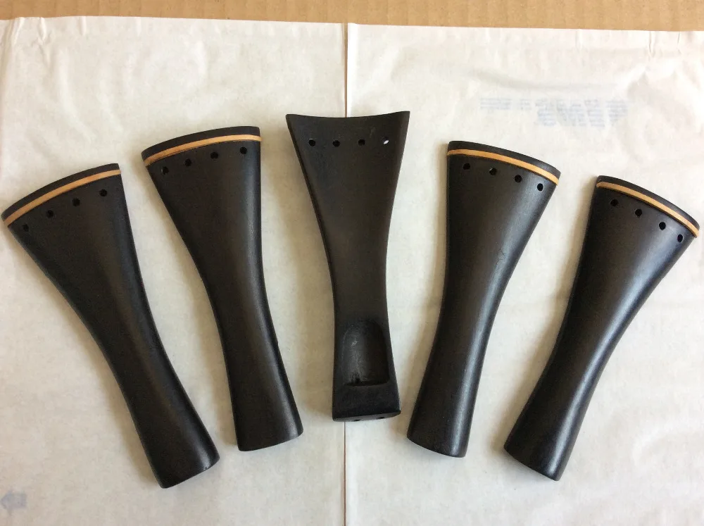 

5 pieces violin tailpieces 4/4 Baroque style , ebony dark tailpiece