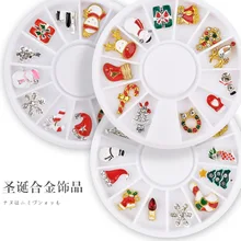 12 шт/колесо металлические 3d бриллианты для дизайна ногтей рождественские украшения Подвески для ногтей блестящие стразы, колесико для ногтей ювелирные изделия