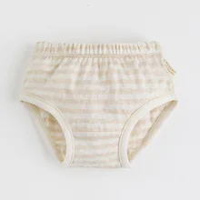 От 3 до 8 лет однотонные полосы, очень мягкие и здоровые трусики в форме треугольника, трусики натуральный окрашенный хлопок, нижнее белье для малышей, унисекс