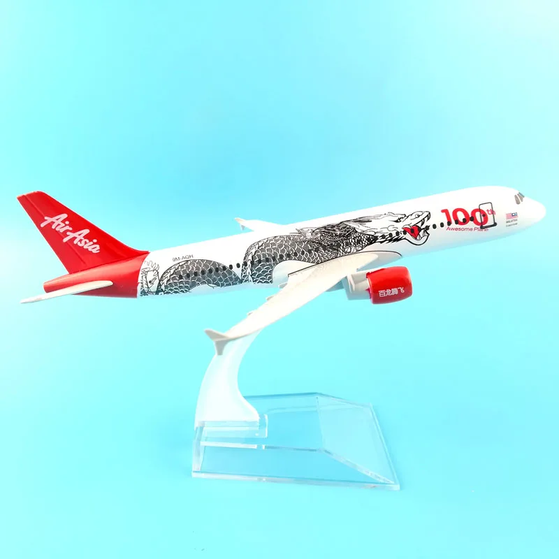 Авиакомпании a320 air asia модель Королевского самолета Иордании из сплава 16 см